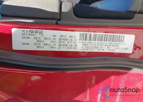 2015 Jeep Grand Cherokee Srt из США, поврежденный, VIN 1C4RJFDJ3FC925244